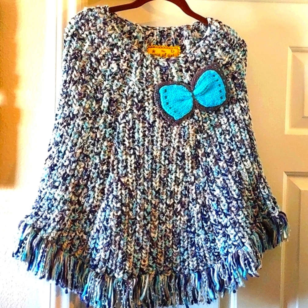 Peace of Cake Girls Poncho